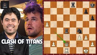 Hikaru played so fast Magnus couldnt keep up and lost on time  Norway blitz Chess 2024 R7 [upl. by Dhumma339]