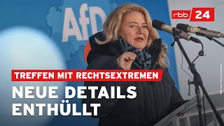 Berliner AfDChefin Kristin Brinker nahm an Treffen mit radikalen Rechten teil [upl. by Aytnahs]