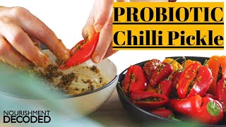 PROBIOTIC Chilli Pickle  Mirchi Achar  Indian mirchi Achaar  Daily source of probiotic  Vegan [upl. by Mixam575]