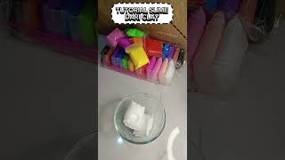 Cara membuat slime tanpa activator reels youtubeshorts clay relaxing slime satisfyingslime [upl. by Orazal]