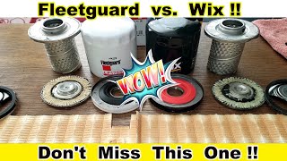 Fleetguard LF17531 Oil Filter vs Wix 57502 Oil Filter Cut Open Comparison [upl. by Akilaz]