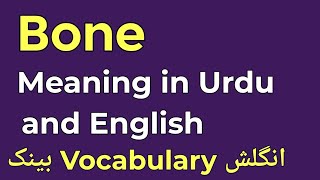 Bone meaning in UrduHindi and English [upl. by Evalyn]