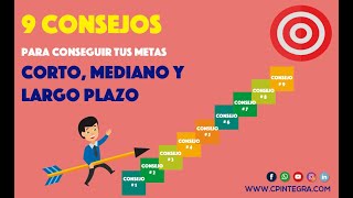 9 CONSEJOS para hacer tus METAS a CORTO MEDIANO Y LARGO PLAZO 😲😲 [upl. by Hsiri]