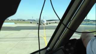 Take Off Frankfurt Airport FRA  Flight Deck  Cockpit Condor Boeing 767300 [upl. by Ahens973]