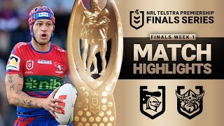 NRL 2023  Knights v Raiders  Match Highlights [upl. by Neitsirk]