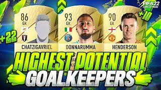 FIFA 22  BEST YOUNG GOALKEEPERS ON CAREER MODE🔥💪 CHEAP HIGHEST POTENTIAL GOALKEEPERS GK🖐⚽ FUT 22 [upl. by Naltiac]