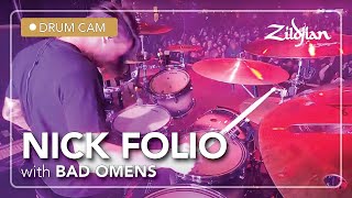 BAD OMENS LIVE Drum Cam with Nick Folio  Zildjian [upl. by Eiclehc]