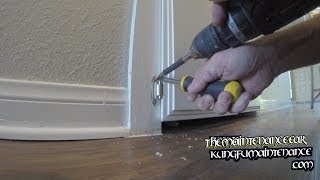 How To Replace Laundry Door Cabinet Closet Hinges In Place DIY Repair Video [upl. by Aiekal]