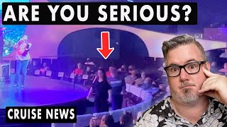 CRUISE NEWS  RUDE CRUISE PASSENGERS DISRUPT SHOW [upl. by Donal942]