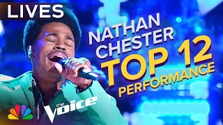 Nathan Chester Performs quotHigher amp Higherquot by Jackie Wilson  The Voice Lives  NBC [upl. by Dnalyk]