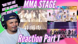 MMA 2024 Stage Reactions Part 1  GIDLE IVE ATEEZ amp tripleS Stages [upl. by Gascony601]