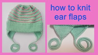 How to knit ear flaps for a hat Detailed tutorial [upl. by Sabelle929]