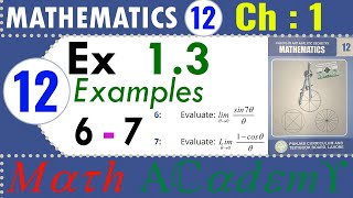 Math 12 Ex 13✅ Examples 6 amp 7  Class 12 Mathematics  2nd year math  Exercise 13 [upl. by Hayalat706]