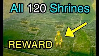 All 120 Shrines and Reward Green Tunic Uniform  Legend of Zelda Breath of the Wild [upl. by Anelrats182]