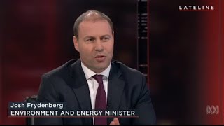 Lateline Interview Josh Frydenberg Environment and Energy Minister [upl. by Eldoree578]