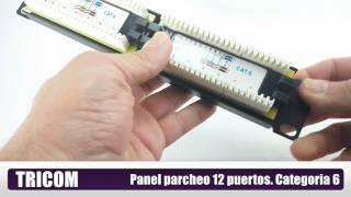 Panel parcheo 12 puertos  Patch panel 12puertos  Ancho 10quot    CATEGORIA 6 [upl. by Mellie350]