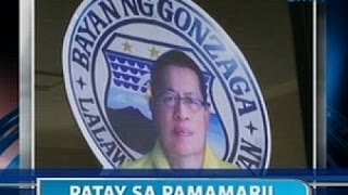 Saksi Mayor ng Gonzaga Cagayan patay nang barilin sa ulo [upl. by Oilicec455]