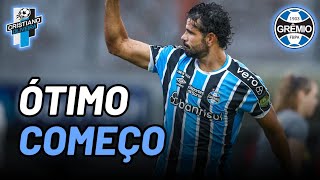 🔵⚫️⚪️ Diego Costa chega ao Grêmio com 3 gols em 3 jogos e tem melhor atuação contra o Caxias [upl. by Aowda]