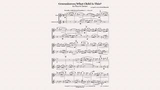 GreensleevesWhat Child Is This for FluteClarinet Duet PDF Christmas Music [upl. by Ralaigh615]