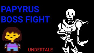 PAPYRUS Fight  Eshan amp Animation World Pacifist [upl. by Akamaozu]