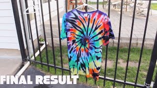 How To Make a Black Spiral Tie Dye Tshirt [upl. by Beryl]