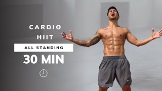 30 MIN KILLER CARDIO HIIT  ALL STANDING  Full Body No Equipment No Repeats [upl. by Ailet950]