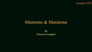 Minterms amp Maxterms  How to Make  Boolean Functions  Examples [upl. by Aikym]