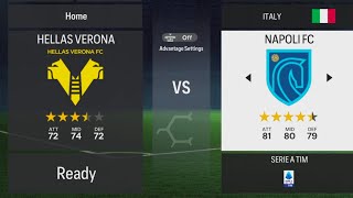 HELLAS VERONA vs NAPOLI FC  ITALIAN SERIE A TIM  EA SPORTS 24  fifa GAMEPLAY [upl. by Nauqat]