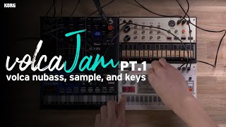 KORG volca jam pt1  volca nubass sample and keys [upl. by Aloke]