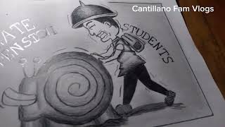 Editorial Cartooning about late suspension  Editorial CartooningCantillano Fam VlogsJournalism [upl. by Aynav]