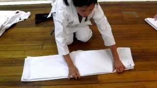 How to fold Karate Gi Karate uniform [upl. by Ursulette]