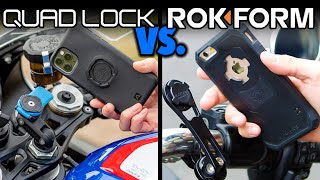 QuadLock VS Rokform  Motorcycle Phone Mount Comparison [upl. by Lucine808]