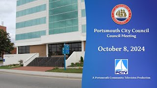 Portsmouth City Council Meeting October 8 2024 Portsmouth Virginia [upl. by Eseneg584]