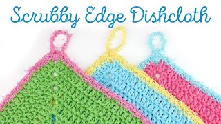 Learn How To Crochet A Fabulous Scrubby Edge Dishcloth So Easy [upl. by Euhc]