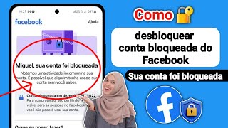 Como desbloquear conta do Facebook  2024  Corrija que sua conta foi bloqueada no Facebook [upl. by Mackenie]