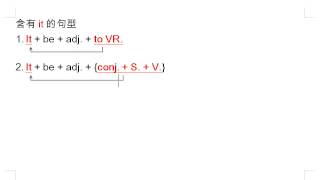 含有 it 的句型 1 [upl. by Aronid439]