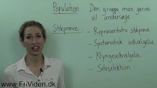 Statistik  Population og stikprøve [upl. by Neyuh]
