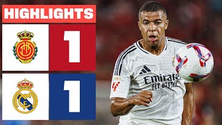 RCD MALLORCA 1  1 REAL MADRID  DEBUT de MBAPPÉ  RESUMEN LALIGA EA SPORTS [upl. by Lotta978]