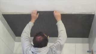 How to install mosaic tile on a ceiling [upl. by Norvell]