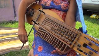 Griselda Sanderson playing the swedish nyckelharpa [upl. by Enaujed]