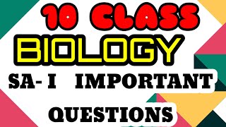 10 CLASS BIOLOGY SA1 IMPORTANT QUESTIONS 2024 SA1 BIOLOGY IMPORTANT QUESTIONS 10CLASS [upl. by Atteoj678]