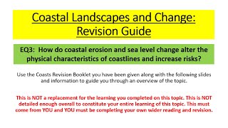 Edexcel A Level Geography  Coasts EQ3 Revision [upl. by Annavoj]