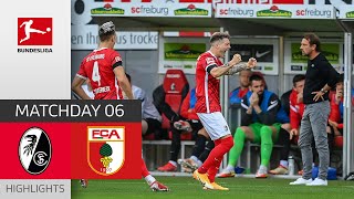 SC Freiburg  FC Augsburg 30  Highlights  Matchday 6 – Bundesliga 202122 [upl. by Denzil]