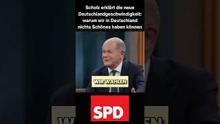 Scholz erklärt die neue Deutschlandgeschwindigkeit scholz spd ampel [upl. by Lore174]