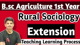 Rural Sociology  Extension Education Bsc Agriculture first year 1st semester topic 1st [upl. by Eilyac275]