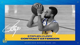 Warriors Sign Stephen Curry to a Contract Extension [upl. by Odella]