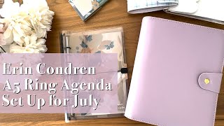 Erin Condren LifePlanner Move In amp Set Up  Daily A5 Ring Agenda Bold Blooms July 2024 Start [upl. by Oirottiv]