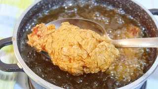 HOW TO MAKE THE CRISPIEST FRIED CHICKEN [upl. by Crescantia]