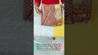 Saree PrePleating amp folding l saree draping in tamil l TirupurSareeDrapist trending shorts [upl. by Kinnard]