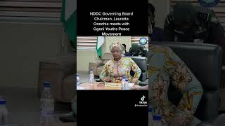 NDDC Governing Board Chairman Lauretta Onochie meets with Ogoni Youths Peace Movement shorts [upl. by Arreip]